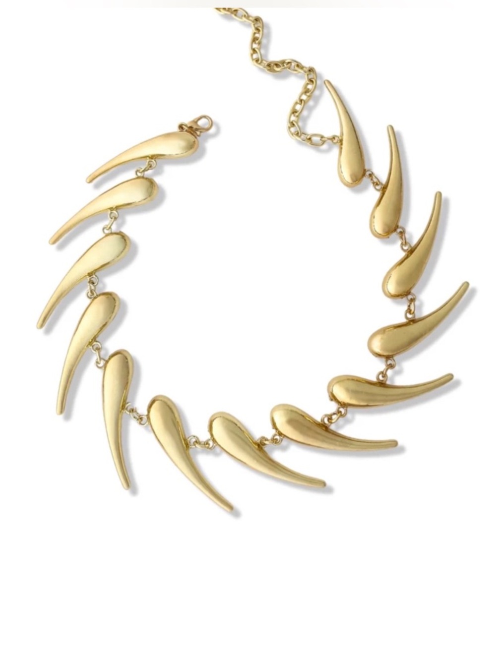 New Pebby Forevee Teardrop Spike Punk Statement Necklace - Picture 6 of 13